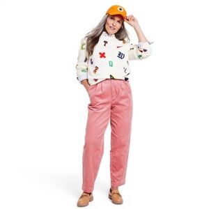 Rowing Blazers X Target Womens Corduroy Straight Leg Rib Trouser Pants Size 16